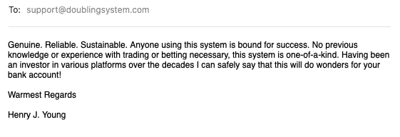 Doubling System testimonial desktop 4