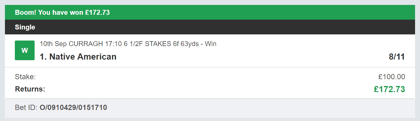 Doubling System - Winner - 2023-09-10
