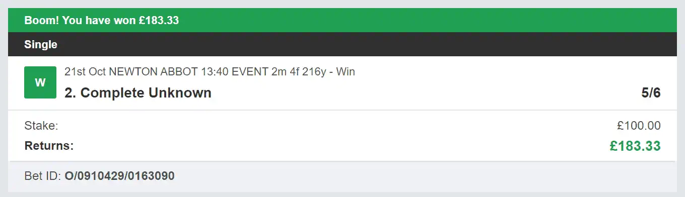 Doubling System - Winner - 2023-10-21