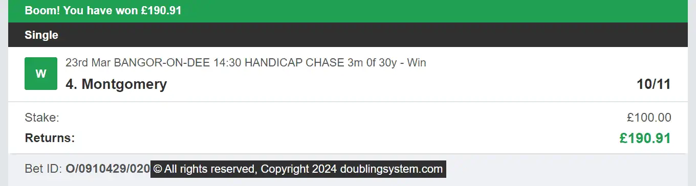 Doubling System - Winner - 2024-03-23