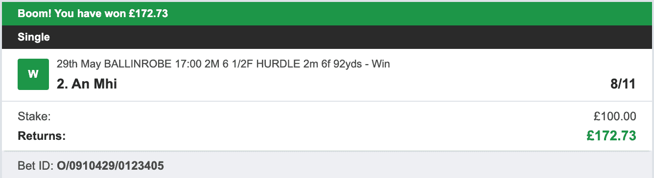 Doubling System - Winner - 2023-05-29