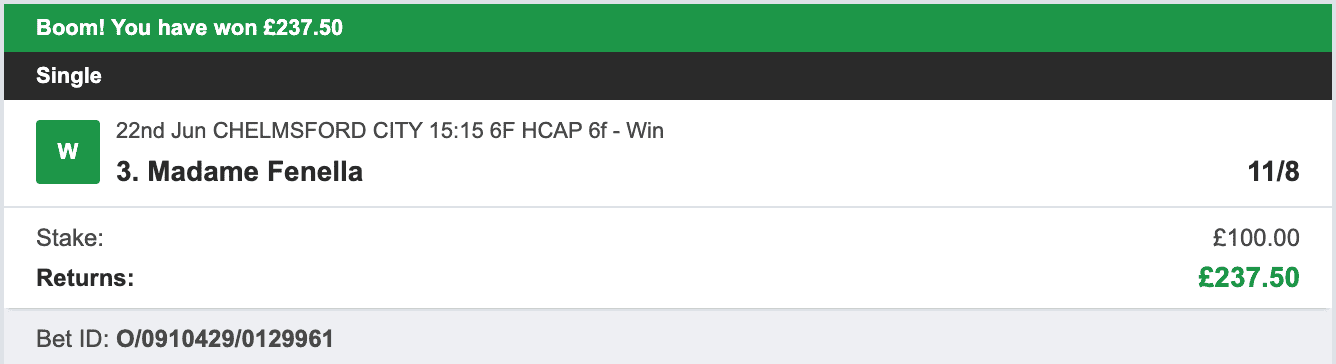 Doubling System - Winner - 2023-06-22