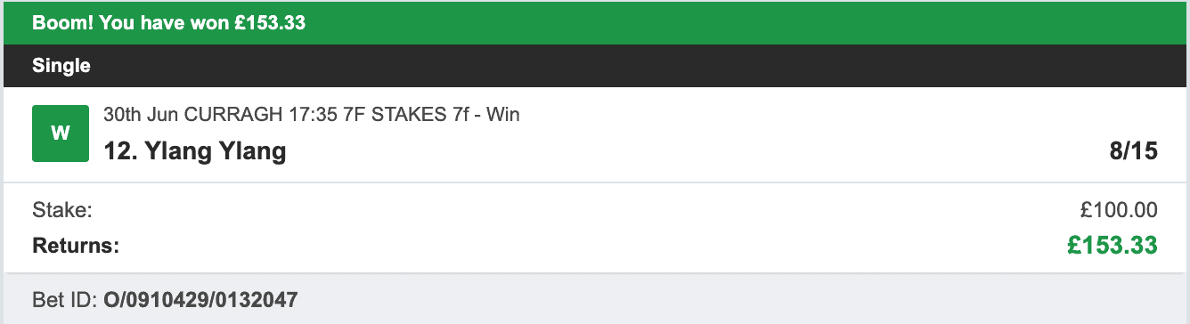 Doubling System - Winner - 2023-06-30